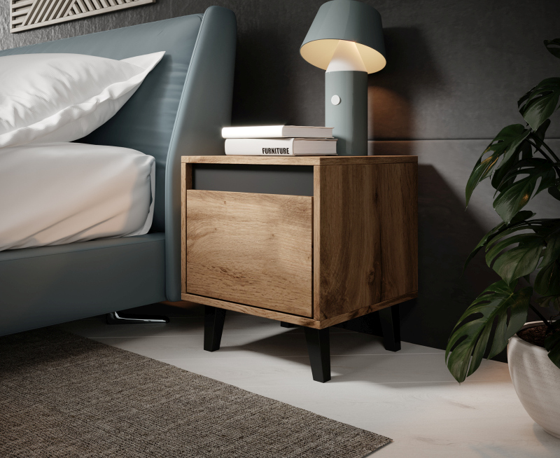 night cabinet NORD votan oak/antracyt DIOMMI CAMA-NORD-DWO/ANT-SZAFKA NOCNA DIOMMI-60-19778 night cabinet NORD votan oak/antracyt DIOMMI CAMA-NORD-DWO/ANT-SZAFKA NOCNA DIOMMI-60-19778