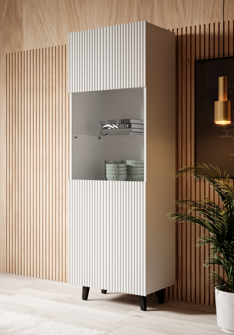 PAFOS Standing cabinet white/white DIOMMI CAMA-PAFOS-WITRYNA-BI/BI DIOMMI-60-19864