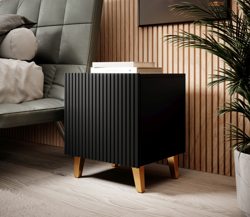 PAFOS night stand black/black DIOMMI CAMA-PAFOS-SZAFKI-NOCNE-CZ/CZ DIOMMI-60-19861 PAFOS night stand black/black DIOMMI CAMA-PAFOS-SZAFKI-NOCNE-CZ/CZ DIOMMI-60-19861