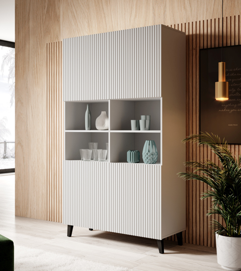 PAFOS Standing bookcase white/white DIOMMI CAMA-PAFOS-REGAL-BI/BI DIOMMI-60-19850