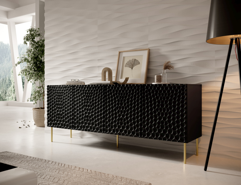 HOLE chest of drawers 190 black mat/ black mat DIOMMI CAMA-HOLE-KOM-190-CZ/CZ DIOMMI-60-19688 HOLE chest of drawers 190 black mat/ black mat DIOMMI CAMA-HOLE-KOM-190-CZ/CZ DIOMMI-60-19688