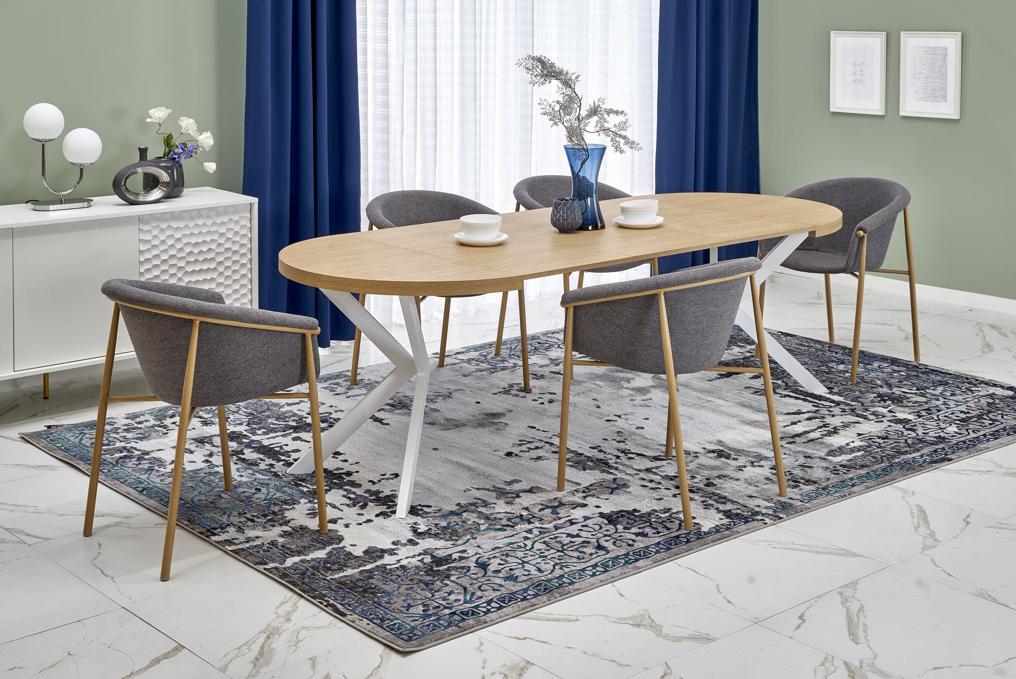 PERONI table golden oak/white DIOMMI V-PL-PERONI-ST-D.ZŁOTY/BIAŁY DIOMMI-60-22641 PERONI table golden oak/white DIOMMI V-PL-PERONI-ST-D.ZŁOTY/BIAŁY DIOMMI-60-22641