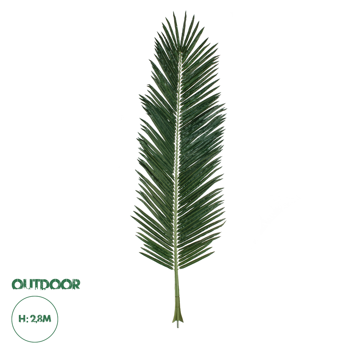 20182 GloboStar®  Artificial Garden ARECA PALM LEAF 20182 – Τεχνητό Διακοσμητικό Φύλο Φοινικόδεντρου Αρέκα Π95 x Υ280cm