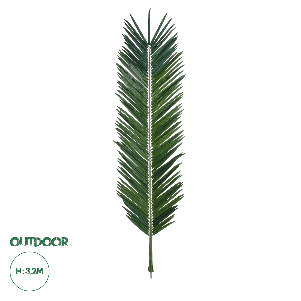 20183 GloboStar®  Artificial Garden ARECA PALM LEAF 20183 – Τεχνητό Διακοσμητικό Φύλο Φοινικόδεντρου Αρέκα Π95 x Υ320cm