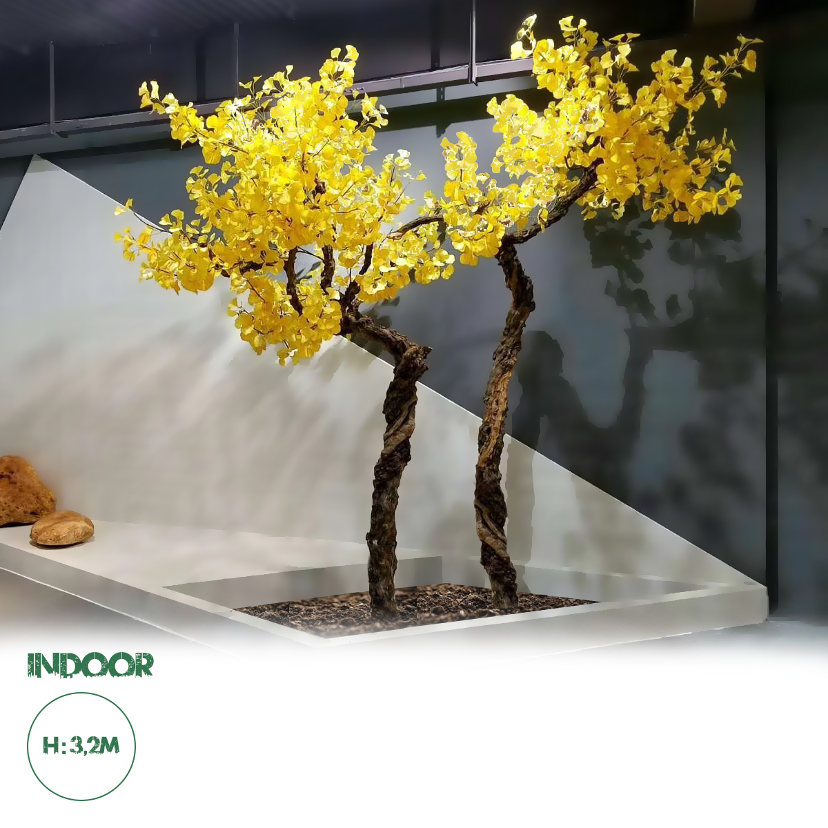 20187 GloboStar® Artificial Garden GINKGO TWINS TREE 20187 Τεχνητό Διακοσμητικό Δέντρο Δίδυμα Γκίγκο Υ320cm 20187 GloboStar® Artificial Garden GINKGO TWINS TREE 20187 Τεχνητό Διακοσμητικό Δέντρο Δίδυμα Γκίγκο Υ320cm