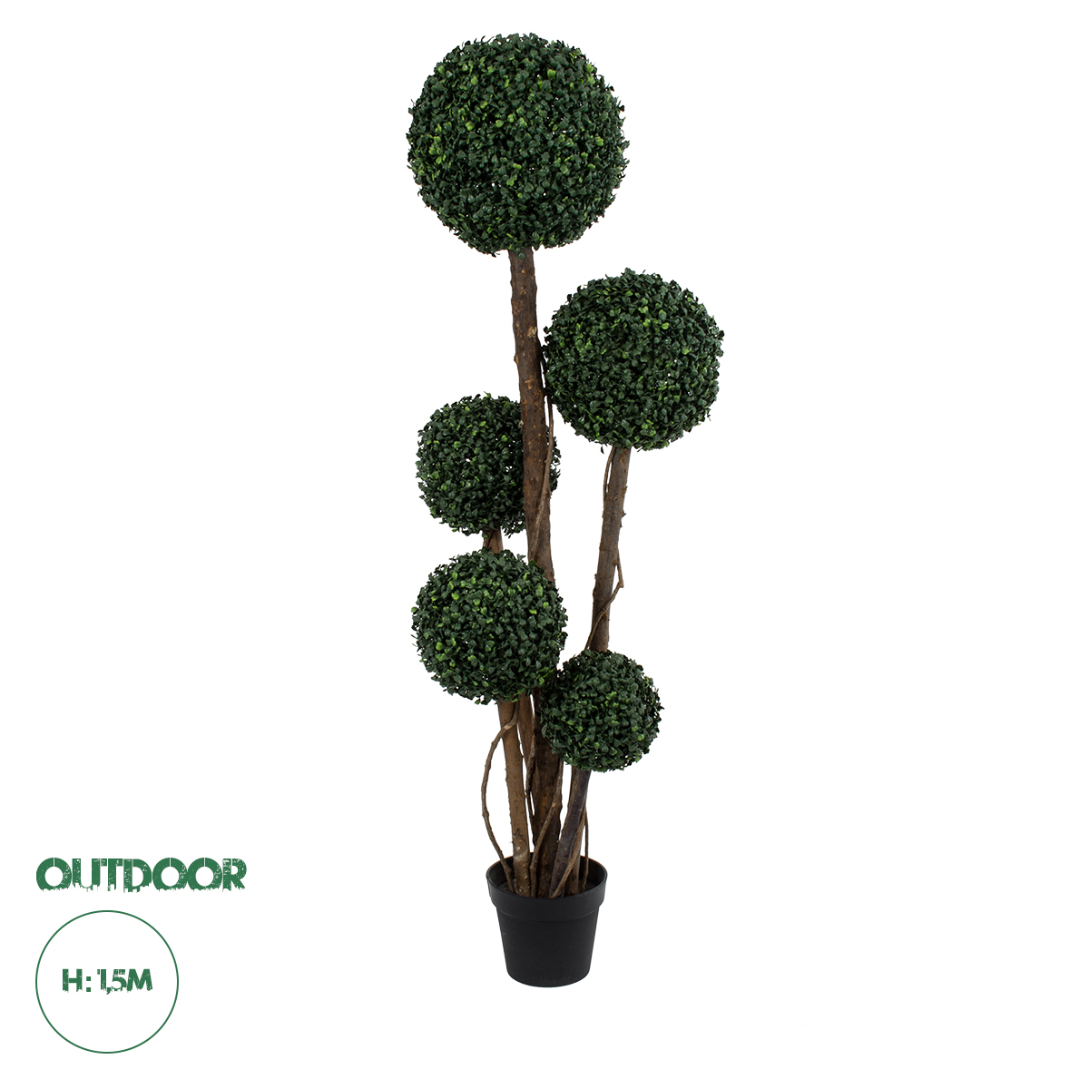 20403 GloboStar®  Artificial Garden BUXUS 20403 Τεχνητό Διακοσμητικό Φυτό Πυξός Υ150cm