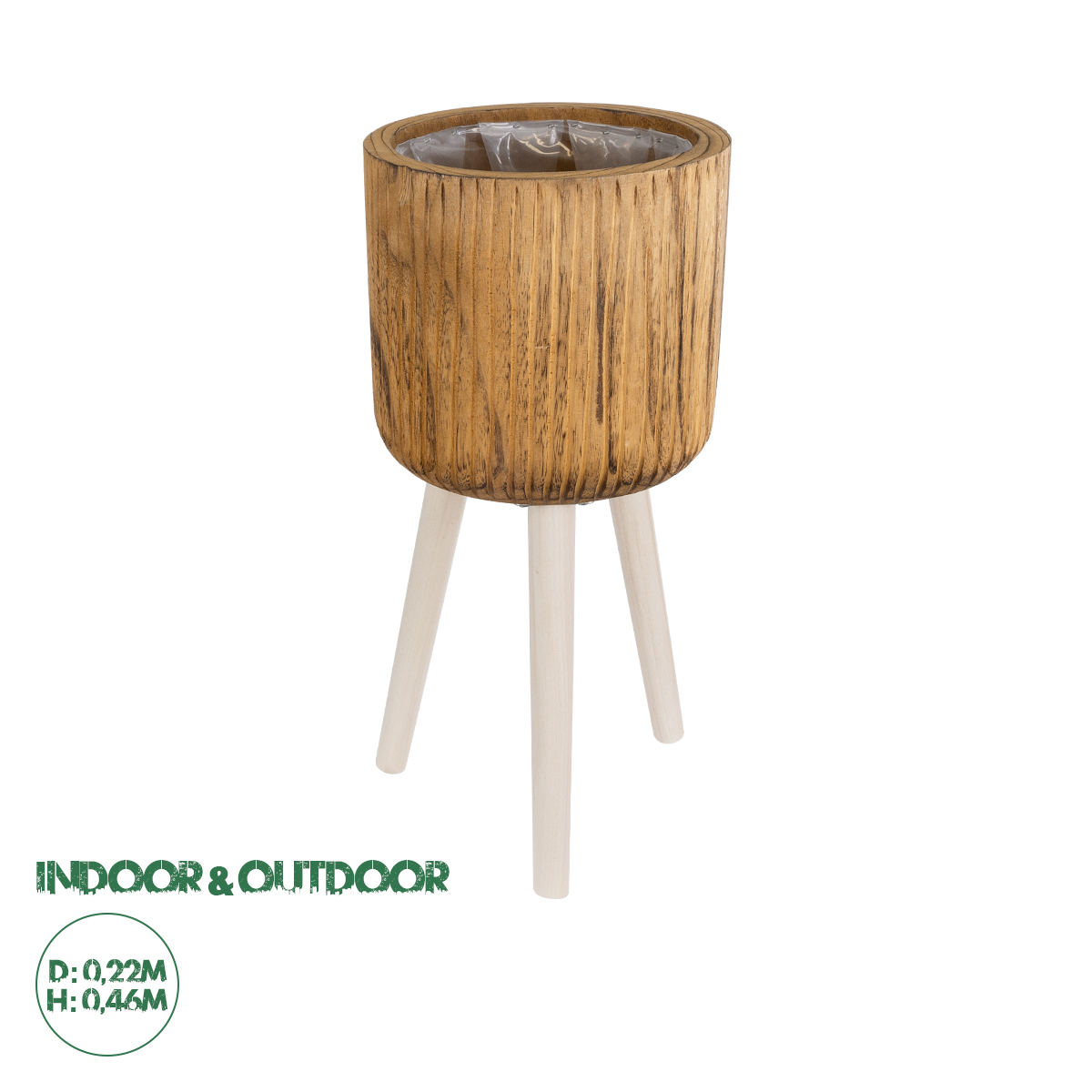 20554 GloboStar® Artificial Garden JAMAICA 20554 Διακοσμητικό Ξύλινο Κασπώ Γλάστρα – Flower Pot Καφέ Φ22 x Υ46cm 20554 GloboStar® Artificial Garden JAMAICA 20554 Διακοσμητικό Ξύλινο Κασπώ Γλάστρα – Flower Pot Καφέ Φ22 x Υ46cm