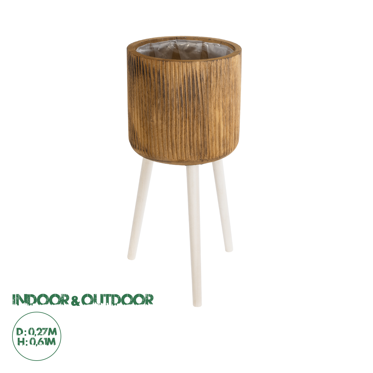 20555 GloboStar® Artificial Garden JAMAICA 20555 Διακοσμητικό Ξύλινο Κασπώ Γλάστρα – Flower Pot Καφέ Φ27 x Υ61cm 20555 GloboStar® Artificial Garden JAMAICA 20555 Διακοσμητικό Ξύλινο Κασπώ Γλάστρα – Flower Pot Καφέ Φ27 x Υ61cm