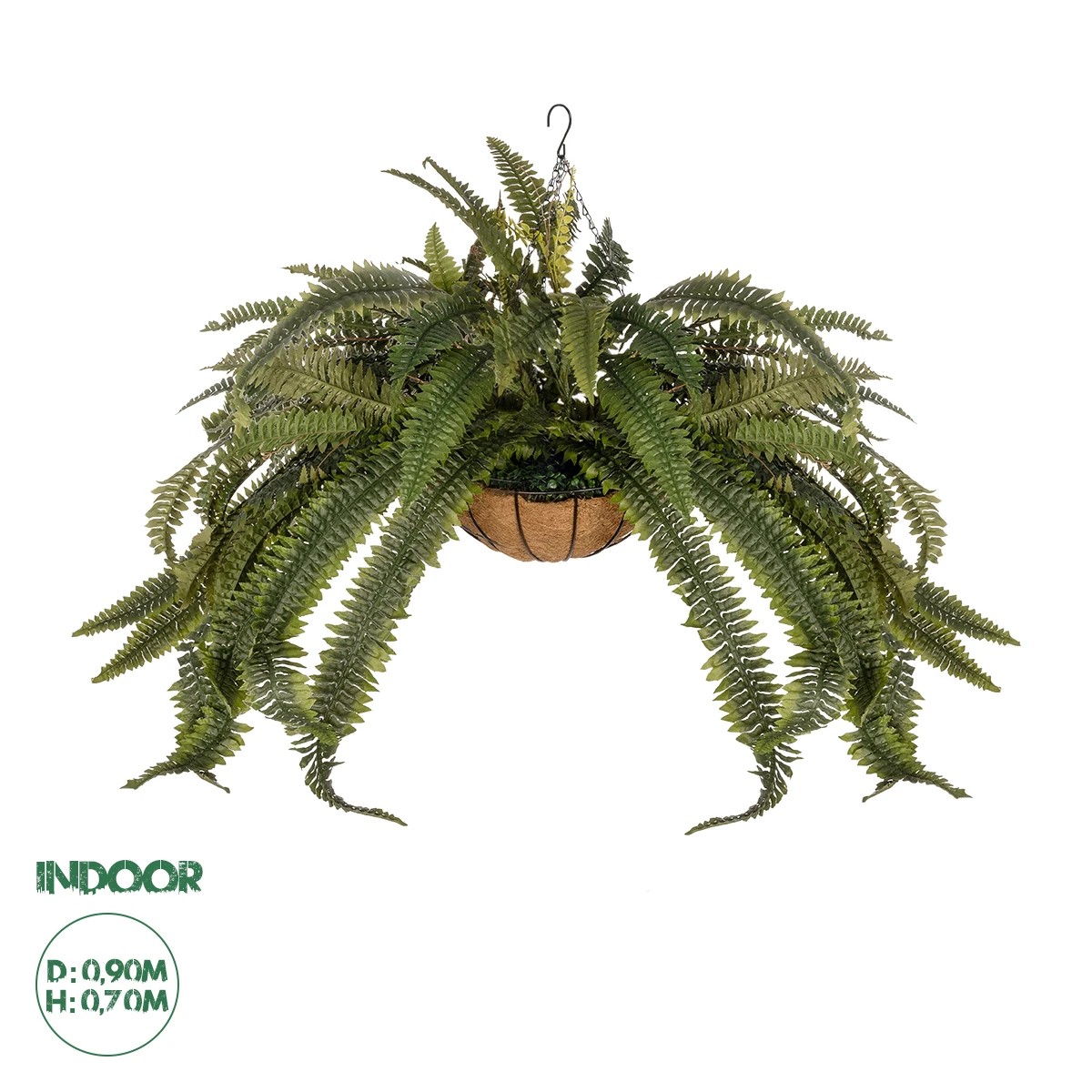 20622 GloboStar® Artificial Garden FERN HANGING PLANT 20622 Τεχνητό Κρεμαστό Διακοσμητικό Φυτό Φτέρης Π90 x Μ90 x Y70cm 20622 GloboStar® Artificial Garden FERN HANGING PLANT 20622 Τεχνητό Κρεμαστό Διακοσμητικό Φυτό Φτέρης Π90 x Μ90 x Y70cm