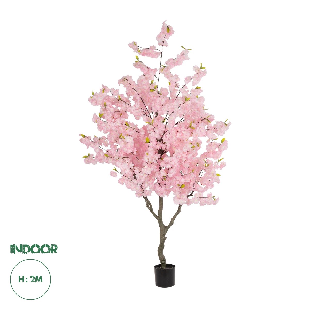 20678 GloboStar®  Artificial Garden PINK CHERRY BLOSSOM TREE 20678 Τεχνητό Διακοσμητικό Δέντρο Ροζ Άνθος Κερασιάς Υ200cm