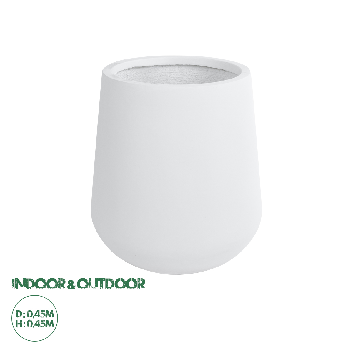 20692 GloboStar® Artificial Garden MISSOURI 20692 Διακοσμητικό Πολυεστερικό Τσιμεντένιο Κασπώ Γλάστρα – Flower Pot Λευκό Φ45 x Υ45cm 20692 GloboStar® Artificial Garden MISSOURI 20692 Διακοσμητικό Πολυεστερικό Τσιμεντένιο Κασπώ Γλάστρα – Flower Pot Λευκό Φ45 x Υ45cm