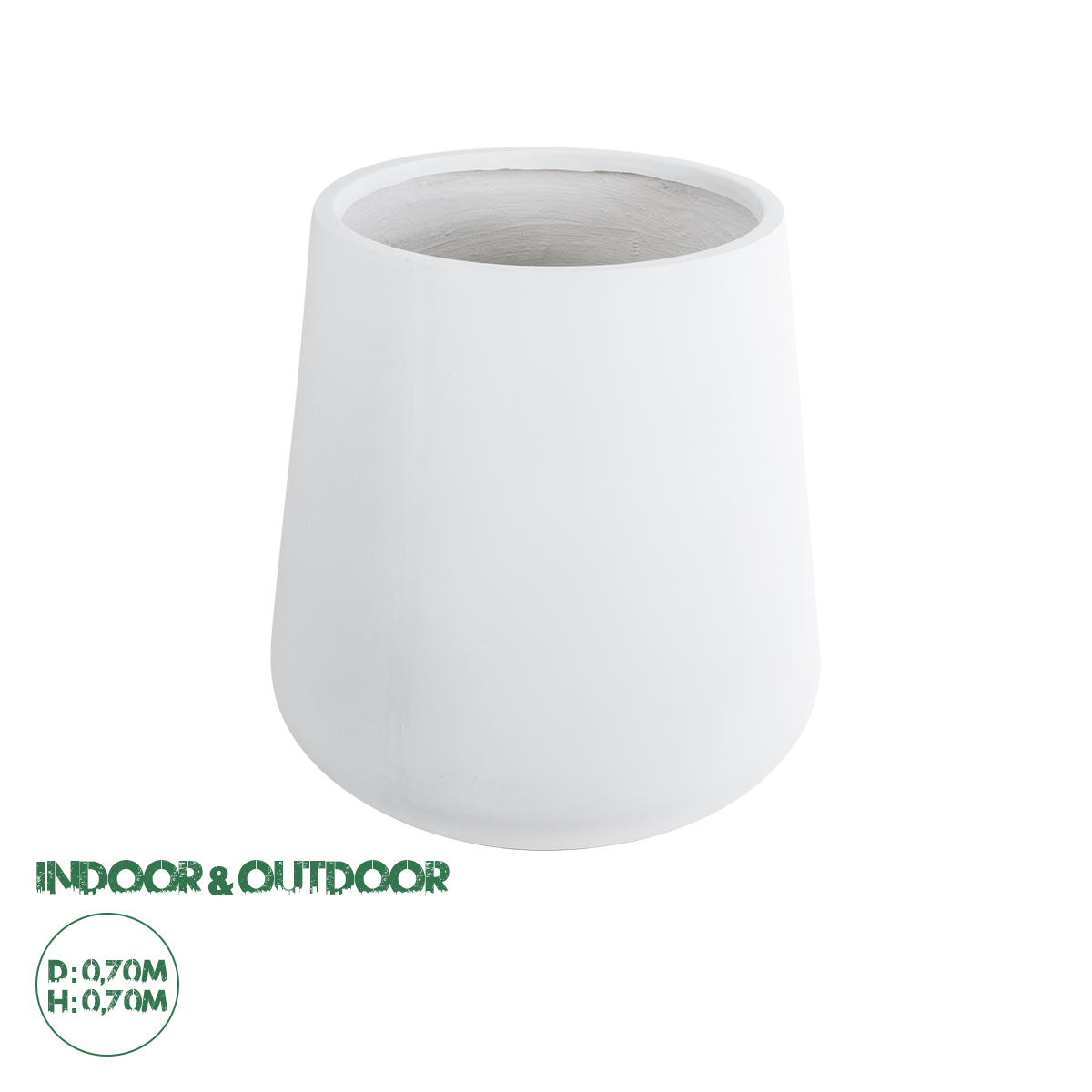 20693 GloboStar® Artificial Garden MISSOURI 20693 Διακοσμητικό Πολυεστερικό Τσιμεντένιο Κασπώ Γλάστρα – Flower Pot Λευκό Φ70 x Υ70cm 20693 GloboStar® Artificial Garden MISSOURI 20693 Διακοσμητικό Πολυεστερικό Τσιμεντένιο Κασπώ Γλάστρα – Flower Pot Λευκό Φ70 x Υ70cm