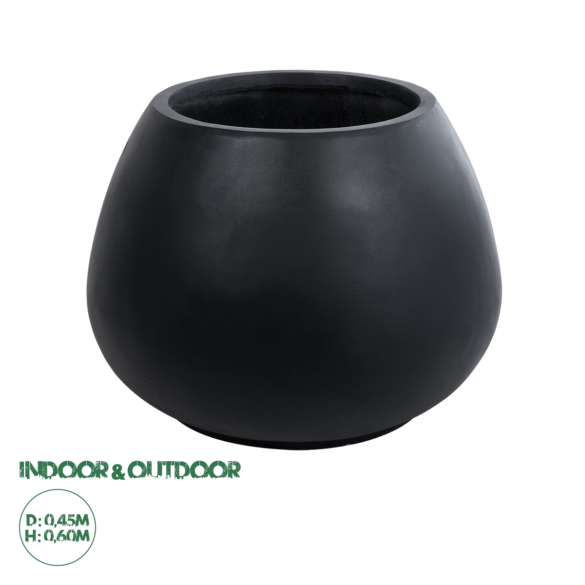 20695 GloboStar® Artificial Garden COLOMBO 20695 Διακοσμητικό Πολυεστερικό Τσιμεντένιο Κασπώ Γλάστρα – Flower Pot Μαύρο Φ60 x Υ45cm 20695 GloboStar® Artificial Garden COLOMBO 20695 Διακοσμητικό Πολυεστερικό Τσιμεντένιο Κασπώ Γλάστρα – Flower Pot Μαύρο Φ60 x Υ45cm