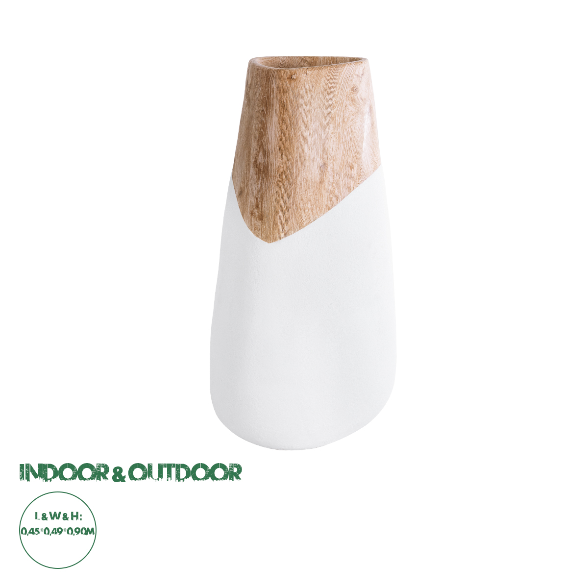 20707 GloboStar® Artificial Garden PANDORA 20707 Επιδαπέδιο Πολυεστερικό Τσιμεντένιο Κασπώ Γλάστρα – Flower Pot Λευκό με Καφέ Μ49 x Π45 x Υ90cm 20707 GloboStar® Artificial Garden PANDORA 20707 Επιδαπέδιο Πολυεστερικό Τσιμεντένιο Κασπώ Γλάστρα – Flower Pot Λευκό με Καφέ Μ49 x Π45 x Υ90cm
