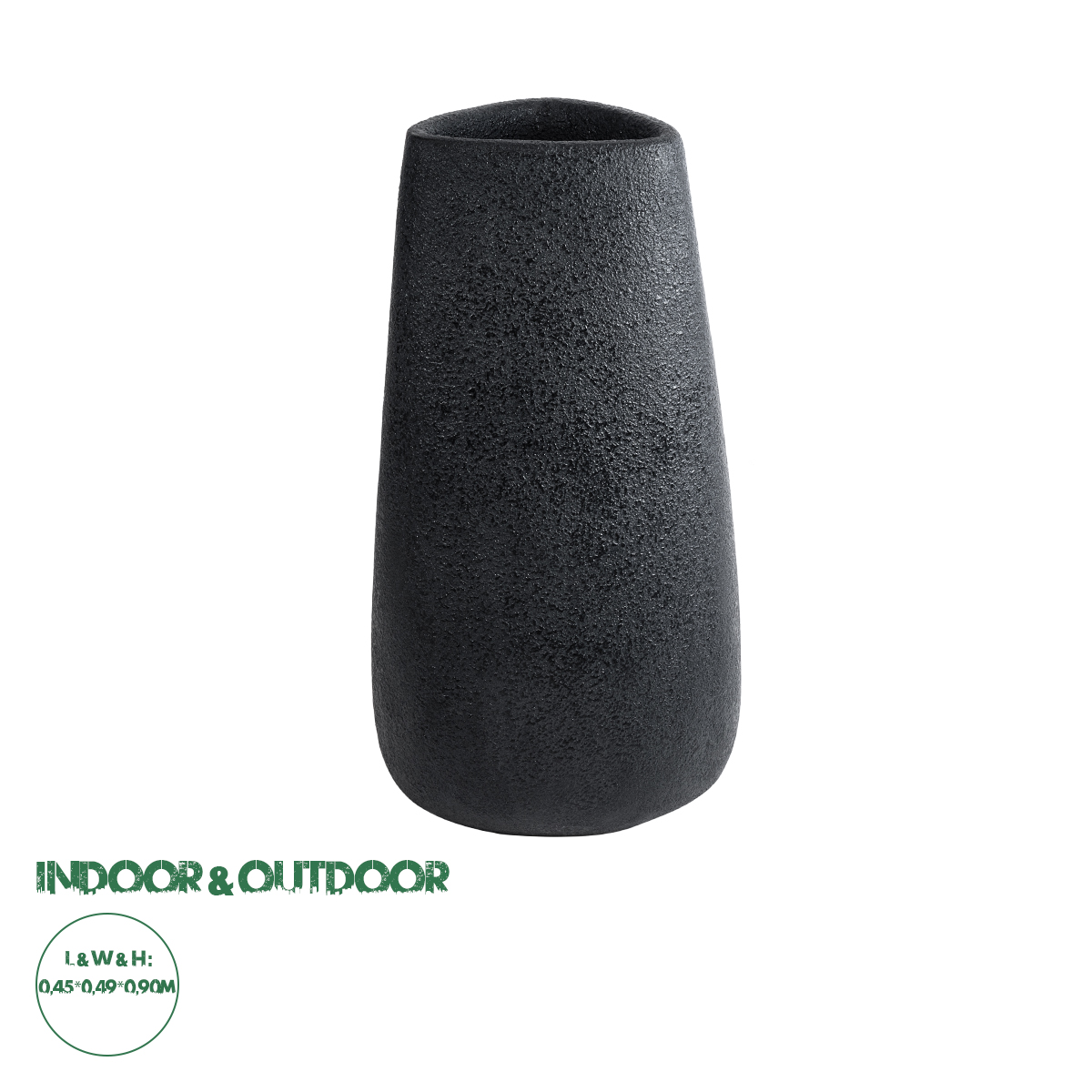 20709 GloboStar® Artificial Garden CHLOE 20709 Επιδαπέδιο Πολυεστερικό Τσιμεντένιο Κασπώ Γλάστρα – Flower Pot Μαύρο Μ45 x Π49 x Υ90cm 20709 GloboStar® Artificial Garden CHLOE 20709 Επιδαπέδιο Πολυεστερικό Τσιμεντένιο Κασπώ Γλάστρα – Flower Pot Μαύρο Μ45 x Π49 x Υ90cm