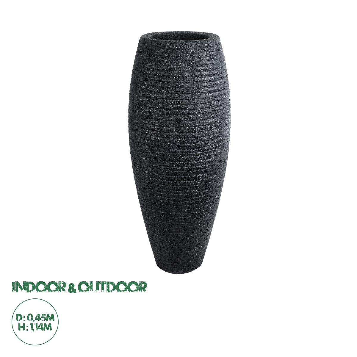 20714 GloboStar® Artificial Garden NASHVILLE 20714 Επιδαπέδιο Πολυεστερικό Τσιμεντένιο Κασπώ Γλάστρα – Flower Pot Μαύρο Φ45 x Υ114cm 20714 GloboStar® Artificial Garden NASHVILLE 20714 Επιδαπέδιο Πολυεστερικό Τσιμεντένιο Κασπώ Γλάστρα – Flower Pot Μαύρο Φ45 x Υ114cm