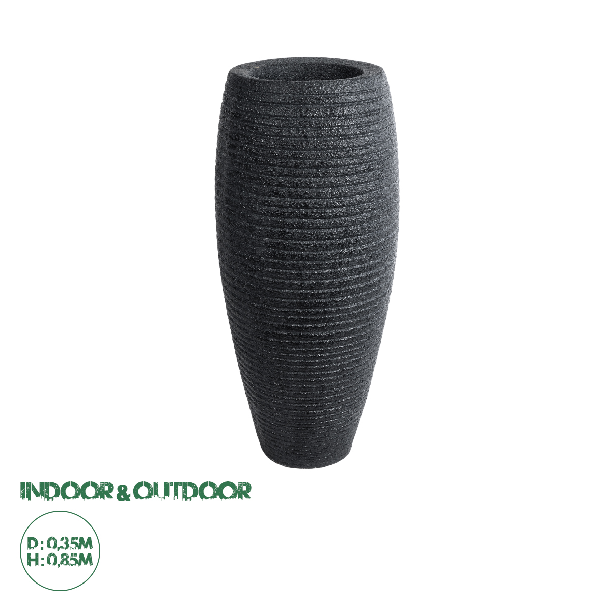 20715 GloboStar® Artificial Garden NASHVILLE 20715 Επιδαπέδιο Πολυεστερικό Τσιμεντένιο Κασπώ Γλάστρα – Flower Pot Μαύρο Φ35 x Υ85cm 20715 GloboStar® Artificial Garden NASHVILLE 20715 Επιδαπέδιο Πολυεστερικό Τσιμεντένιο Κασπώ Γλάστρα – Flower Pot Μαύρο Φ35 x Υ85cm