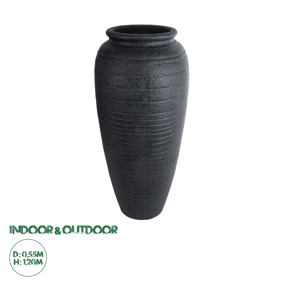 20717 GloboStar® Artificial Garden OLYMPIA 20717 Επιδαπέδιο Πολυεστερικό Τσιμεντένιο Κασπώ Γλάστρα – Flower Pot Μαύρο Φ55 x Υ120cm 20717 GloboStar® Artificial Garden OLYMPIA 20717 Επιδαπέδιο Πολυεστερικό Τσιμεντένιο Κασπώ Γλάστρα – Flower Pot Μαύρο Φ55 x Υ120cm