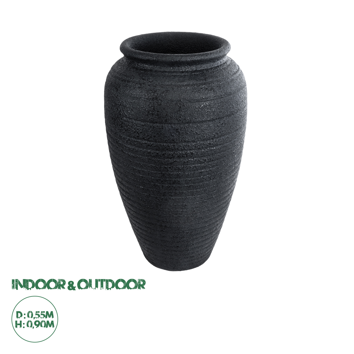 20718 GloboStar® Artificial Garden OLYMPIA 20718 Επιδαπέδιο Πολυεστερικό Τσιμεντένιο Κασπώ Γλάστρα – Flower Pot Μαύρο Φ55 x Υ90cm 20718 GloboStar® Artificial Garden OLYMPIA 20718 Επιδαπέδιο Πολυεστερικό Τσιμεντένιο Κασπώ Γλάστρα – Flower Pot Μαύρο Φ55 x Υ90cm