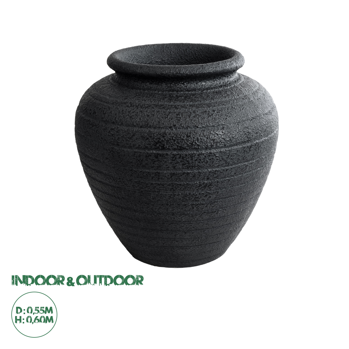 20719 GloboStar® Artificial Garden OLYMPIA 20719 Επιδαπέδιο Πολυεστερικό Τσιμεντένιο Κασπώ Γλάστρα – Flower Pot Μαύρο Φ55 x Υ60cm 20719 GloboStar® Artificial Garden OLYMPIA 20719 Επιδαπέδιο Πολυεστερικό Τσιμεντένιο Κασπώ Γλάστρα – Flower Pot Μαύρο Φ55 x Υ60cm