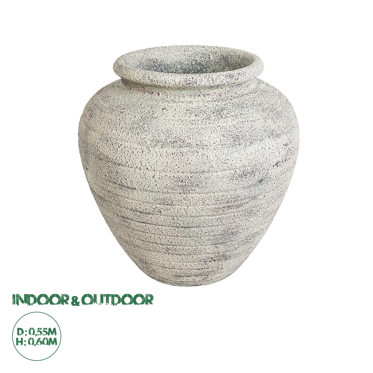 20722 GloboStar® Artificial Garden IRISH 20722 Επιδαπέδιο Πολυεστερικό Τσιμεντένιο Κασπώ Γλάστρα – Flower Pot Λευκό με Μπεζ Φ55 x Υ60cm 20722 GloboStar® Artificial Garden IRISH 20722 Επιδαπέδιο Πολυεστερικό Τσιμεντένιο Κασπώ Γλάστρα – Flower Pot Λευκό με Μπεζ Φ55 x Υ60cm