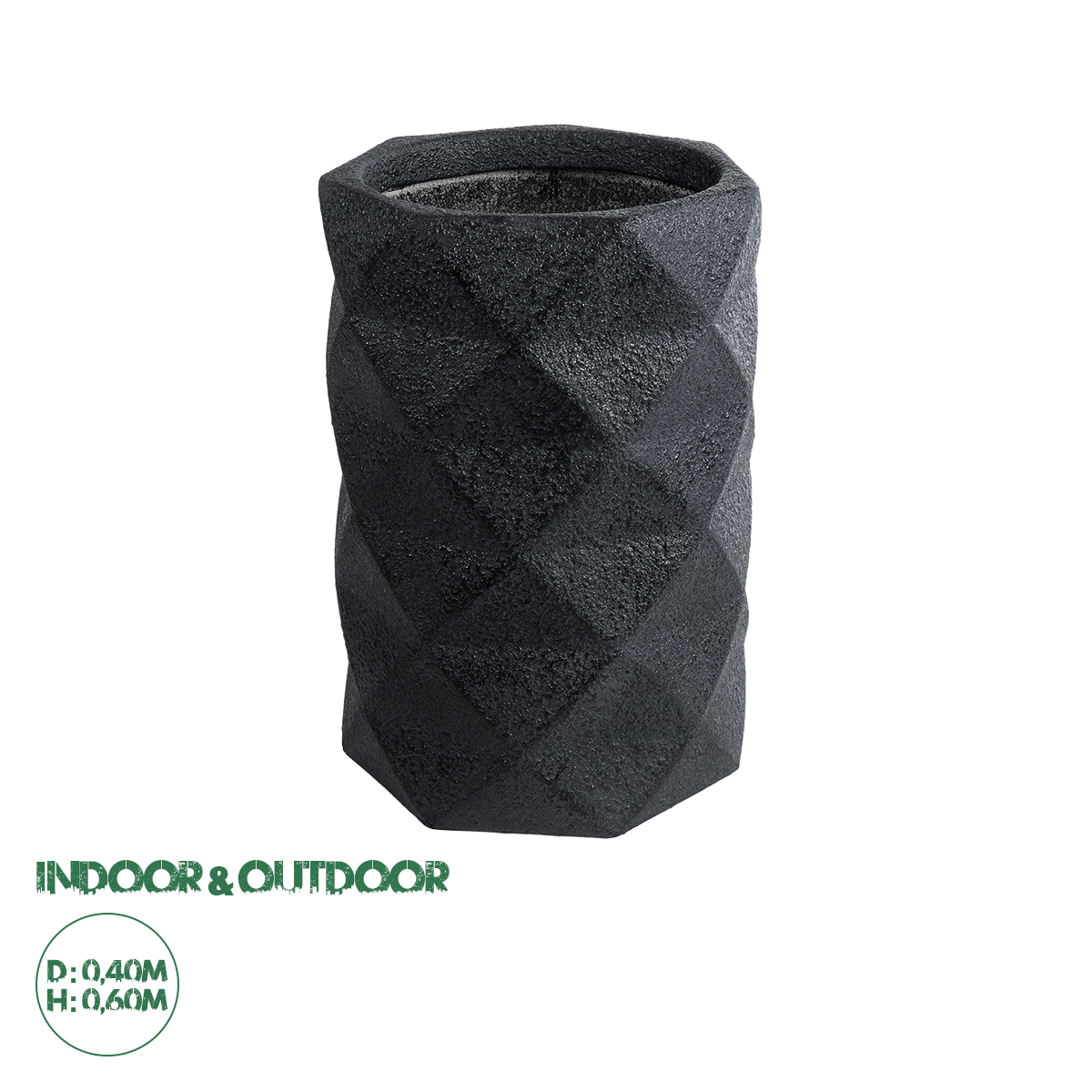 20725 GloboStar® Artificial Garden GENOVA 20725 Επιδαπέδιο Πολυεστερικό Τσιμεντένιο Κασπώ Γλάστρα – Flower Pot Μαύρο Φ40 x Υ90cm 20725 GloboStar® Artificial Garden GENOVA 20725 Επιδαπέδιο Πολυεστερικό Τσιμεντένιο Κασπώ Γλάστρα – Flower Pot Μαύρο Φ40 x Υ90cm
