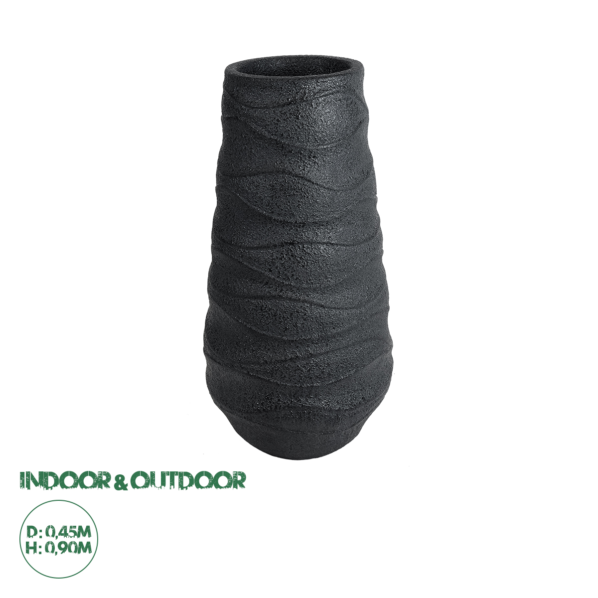 20727 GloboStar® Artificial Garden BOLOGNA 20727 Επιδαπέδιο Πολυεστερικό Τσιμεντένιο Κασπώ Γλάστρα – Flower Pot Μαύρο Φ45 x Υ90cm 20727 GloboStar® Artificial Garden BOLOGNA 20727 Επιδαπέδιο Πολυεστερικό Τσιμεντένιο Κασπώ Γλάστρα – Flower Pot Μαύρο Φ45 x Υ90cm