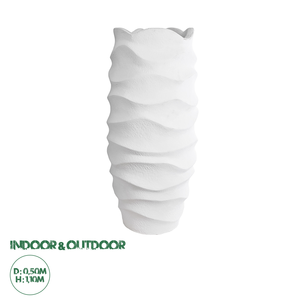 20729 GloboStar® Artificial Garden PORTOFINO 20729 Επιδαπέδιο Πολυεστερικό Τσιμεντένιο Κασπώ Γλάστρα – Flower Pot Λευκό Φ50 x Υ110cm 20729 GloboStar® Artificial Garden PORTOFINO 20729 Επιδαπέδιο Πολυεστερικό Τσιμεντένιο Κασπώ Γλάστρα – Flower Pot Λευκό Φ50 x Υ110cm
