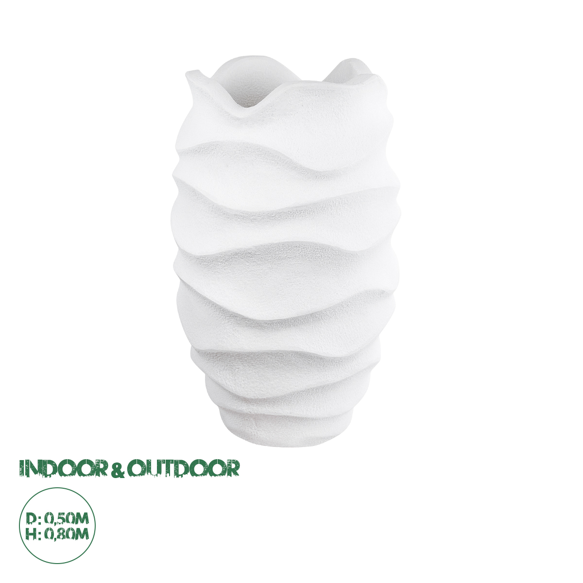 20730 GloboStar® Artificial Garden PORTOFINO 20730 Επιδαπέδιο Πολυεστερικό Τσιμεντένιο Κασπώ Γλάστρα – Flower Pot Λευκό Φ50 x Υ80cm 20730 GloboStar® Artificial Garden PORTOFINO 20730 Επιδαπέδιο Πολυεστερικό Τσιμεντένιο Κασπώ Γλάστρα – Flower Pot Λευκό Φ50 x Υ80cm