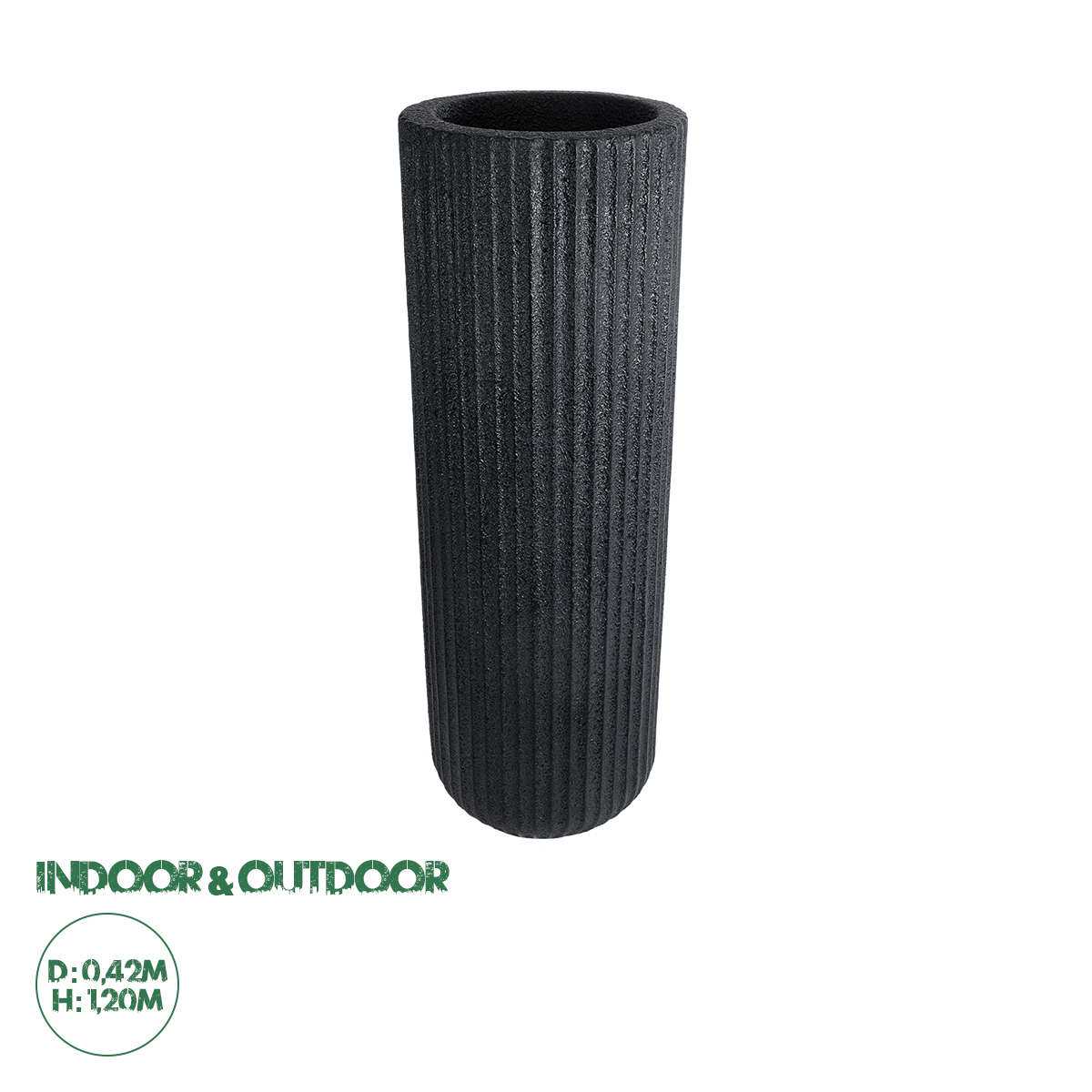 20733 GloboStar® Artificial Garden MATERA 20733 Επιδαπέδιο Πολυεστερικό Τσιμεντένιο Κασπώ Γλάστρα – Flower Pot Μαύρο Φ42 x Υ120cm 20733 GloboStar® Artificial Garden MATERA 20733 Επιδαπέδιο Πολυεστερικό Τσιμεντένιο Κασπώ Γλάστρα – Flower Pot Μαύρο Φ42 x Υ120cm
