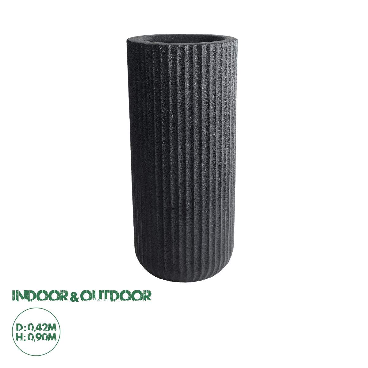 20734 GloboStar® Artificial Garden MATERA 20734 Επιδαπέδιο Πολυεστερικό Τσιμεντένιο Κασπώ Γλάστρα – Flower Pot Μαύρο Φ42 x Υ90cm 20734 GloboStar® Artificial Garden MATERA 20734 Επιδαπέδιο Πολυεστερικό Τσιμεντένιο Κασπώ Γλάστρα – Flower Pot Μαύρο Φ42 x Υ90cm