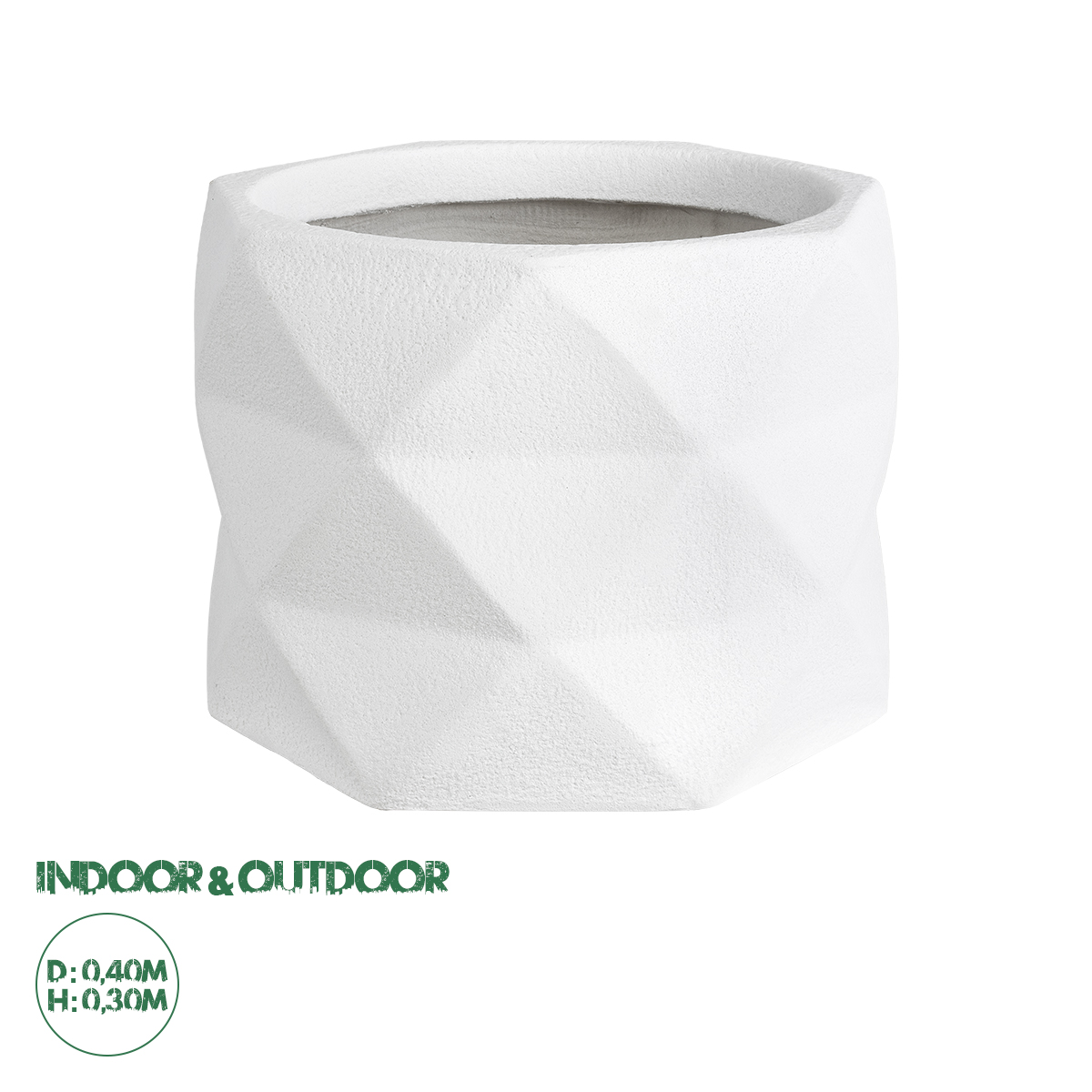 20742 GloboStar® Artificial Garden VARENNA 20742 Επιδαπέδιο Πολυεστερικό Τσιμεντένιο Κασπώ Γλάστρα – Flower Pot Λευκό Φ40 x Υ30cm 20742 GloboStar® Artificial Garden VARENNA 20742 Επιδαπέδιο Πολυεστερικό Τσιμεντένιο Κασπώ Γλάστρα – Flower Pot Λευκό Φ40 x Υ30cm