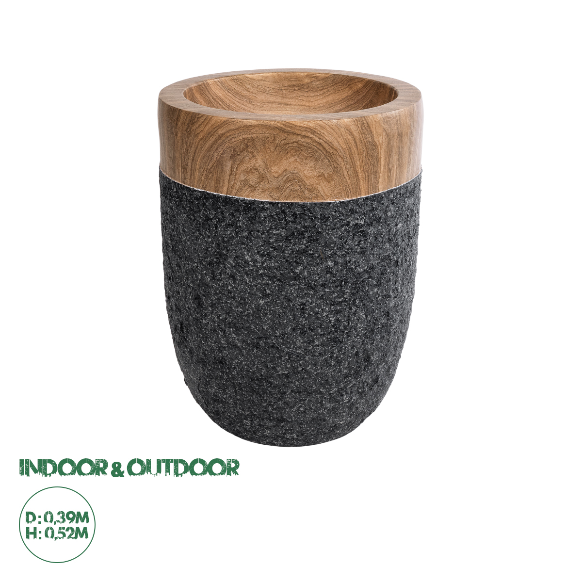 20744 GloboStar® Artificial Garden BELLAGIO 20744 Επιδαπέδιο Πολυεστερικό Τσιμεντένιο Κασπώ Γλάστρα – Flower Pot Μαύρο με Καφέ Φ39 x Υ52cm 20744 GloboStar® Artificial Garden BELLAGIO 20744 Επιδαπέδιο Πολυεστερικό Τσιμεντένιο Κασπώ Γλάστρα – Flower Pot Μαύρο με Καφέ Φ39 x Υ52cm