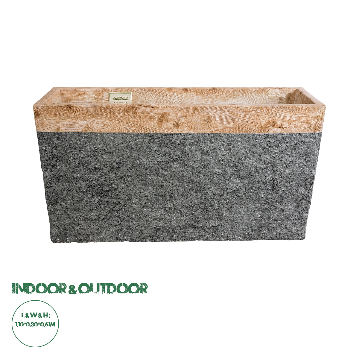 20749 GloboStar® Artificial Garden TOSCANE 20749 Επιδαπέδιο Πολυεστερικό Τσιμεντένιο Κασπώ Γλάστρα – Flower Pot Γκρι με Καφέ Μ110 x Π30 x Υ61cm 20749 GloboStar® Artificial Garden TOSCANE 20749 Επιδαπέδιο Πολυεστερικό Τσιμεντένιο Κασπώ Γλάστρα – Flower Pot Γκρι με Καφέ Μ110 x Π30 x Υ61cm