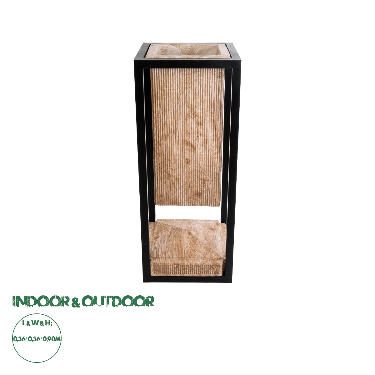 20753 GloboStar® Artificial Garden CASSIANO 20753 Επιδαπέδιο Μεταλλικό Τσιμεντένιο Κασπώ Γλάστρα – Flower Pot Καφέ με Μαύρο Μ36 x Π36 x Υ90cm 20753 GloboStar® Artificial Garden CASSIANO 20753 Επιδαπέδιο Μεταλλικό Τσιμεντένιο Κασπώ Γλάστρα – Flower Pot Καφέ με Μαύρο Μ36 x Π36 x Υ90cm