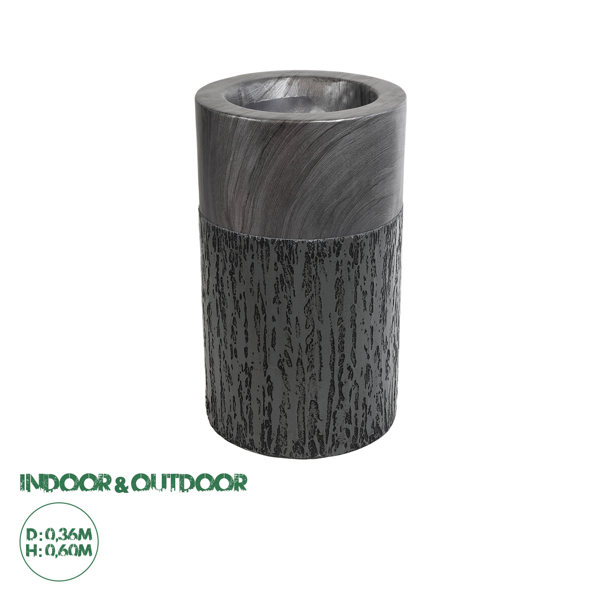 20761 GloboStar® Artificial Garden PISA 20761 Επιδαπέδιο Πολυεστερικό Τσιμεντένιο Κασπώ Γλάστρα – Flower Pot Γκρι Ανθρακί Φ36 x Υ60cm 20761 GloboStar® Artificial Garden PISA 20761 Επιδαπέδιο Πολυεστερικό Τσιμεντένιο Κασπώ Γλάστρα – Flower Pot Γκρι Ανθρακί Φ36 x Υ60cm
