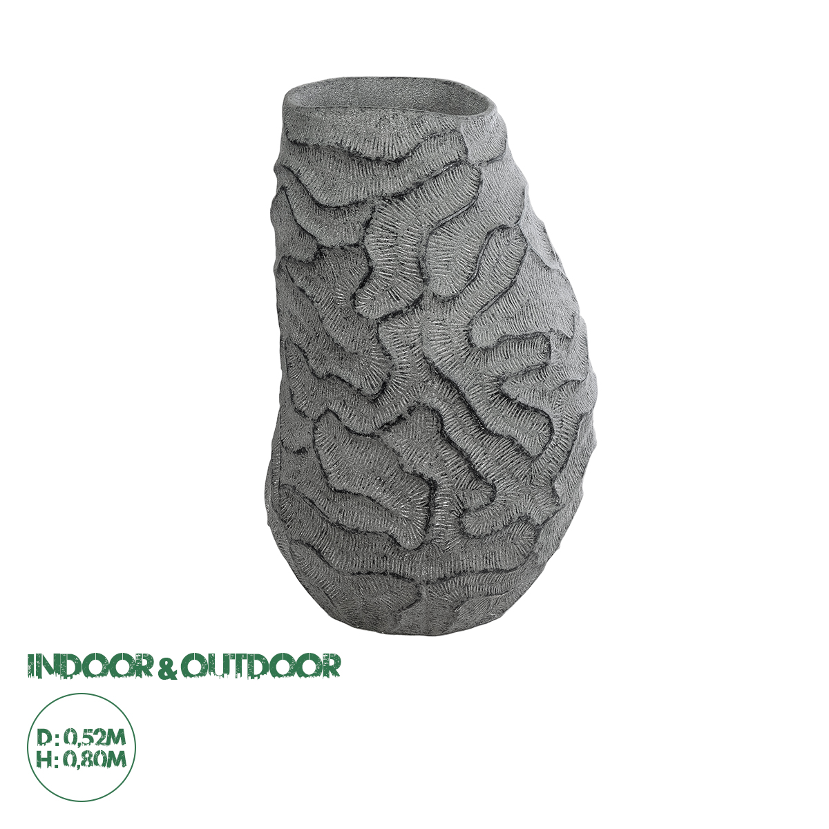 20763 GloboStar® Artificial Garden GALICIA 20763 Επιδαπέδιο Πολυεστερικό Τσιμεντένιο Κασπώ Γλάστρα – Flower Pot Γκρι Φ52 x Υ80cm 20763 GloboStar® Artificial Garden GALICIA 20763 Επιδαπέδιο Πολυεστερικό Τσιμεντένιο Κασπώ Γλάστρα – Flower Pot Γκρι Φ52 x Υ80cm