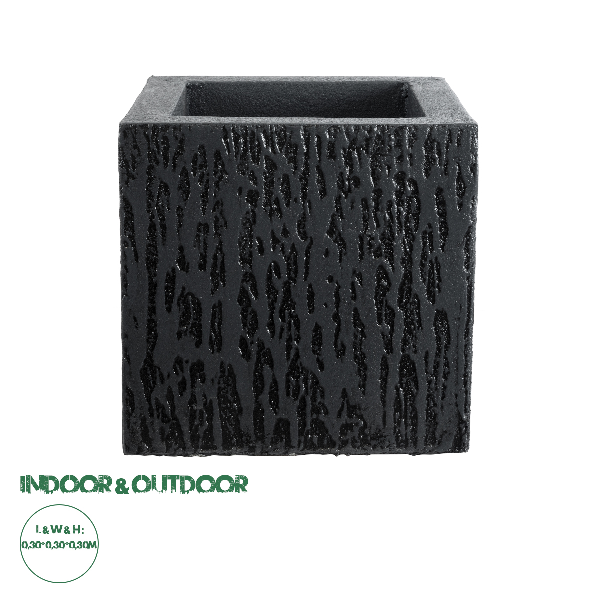 20767 GloboStar® Artificial Garden CATALONIA 20767 Επιδαπέδιο Πολυεστερικό Τσιμεντένιο Κασπώ Γλάστρα – Flower Pot Μαύρο Μ30 x Π30 x Υ30cm 20767 GloboStar® Artificial Garden CATALONIA 20767 Επιδαπέδιο Πολυεστερικό Τσιμεντένιο Κασπώ Γλάστρα – Flower Pot Μαύρο Μ30 x Π30 x Υ30cm