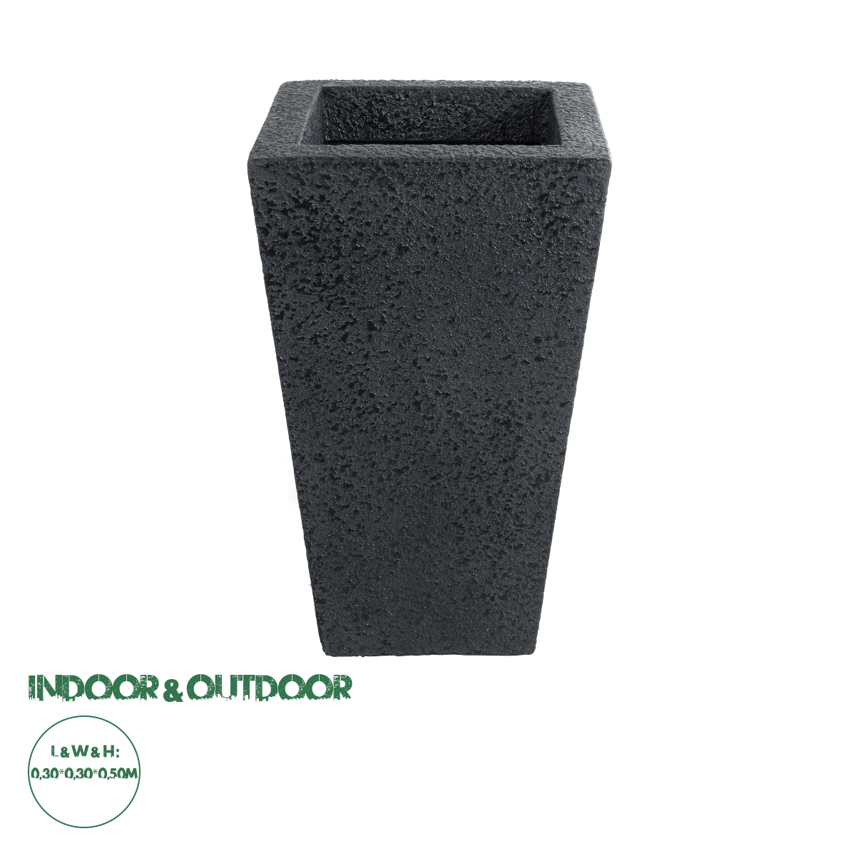20771 GloboStar® Artificial Garden MAYOR 20771 Επιδαπέδιο Πολυεστερικό Τσιμεντένιο Κασπώ Γλάστρα – Flower Pot Μαύρο Μ30 x Π30 x Υ50cm 20771 GloboStar® Artificial Garden MAYOR 20771 Επιδαπέδιο Πολυεστερικό Τσιμεντένιο Κασπώ Γλάστρα – Flower Pot Μαύρο Μ30 x Π30 x Υ50cm