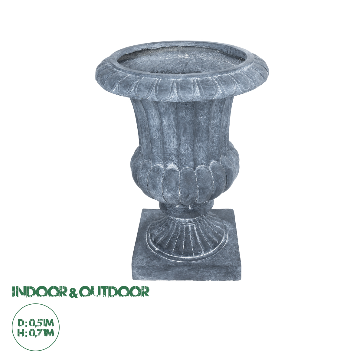 20777 GloboStar® Artificial Garden ALCAZAR 20777 Επιδαπέδιο Πολυεστερικό Τσιμεντένιο Κασπώ Γλάστρα – Flower Pot Γκρι Φ51 x Υ71cm 20777 GloboStar® Artificial Garden ALCAZAR 20777 Επιδαπέδιο Πολυεστερικό Τσιμεντένιο Κασπώ Γλάστρα – Flower Pot Γκρι Φ51 x Υ71cm