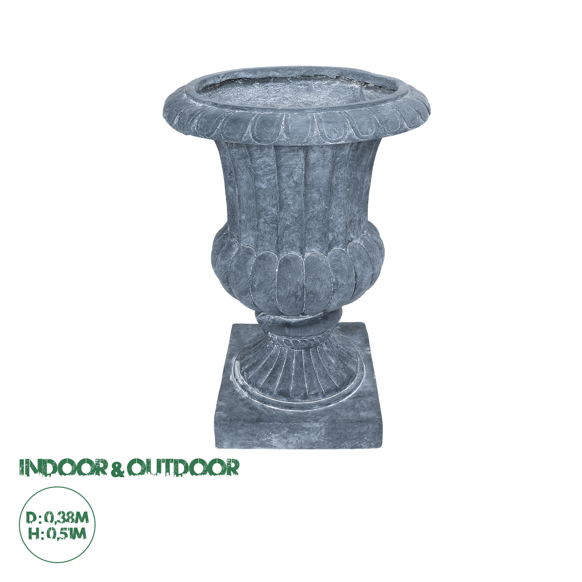 20778 GloboStar® Artificial Garden ALCAZAR 20778 Επιδαπέδιο Πολυεστερικό Τσιμεντένιο Κασπώ Γλάστρα – Flower Pot Γκρι Φ38 x Υ51cm 20778 GloboStar® Artificial Garden ALCAZAR 20778 Επιδαπέδιο Πολυεστερικό Τσιμεντένιο Κασπώ Γλάστρα – Flower Pot Γκρι Φ38 x Υ51cm