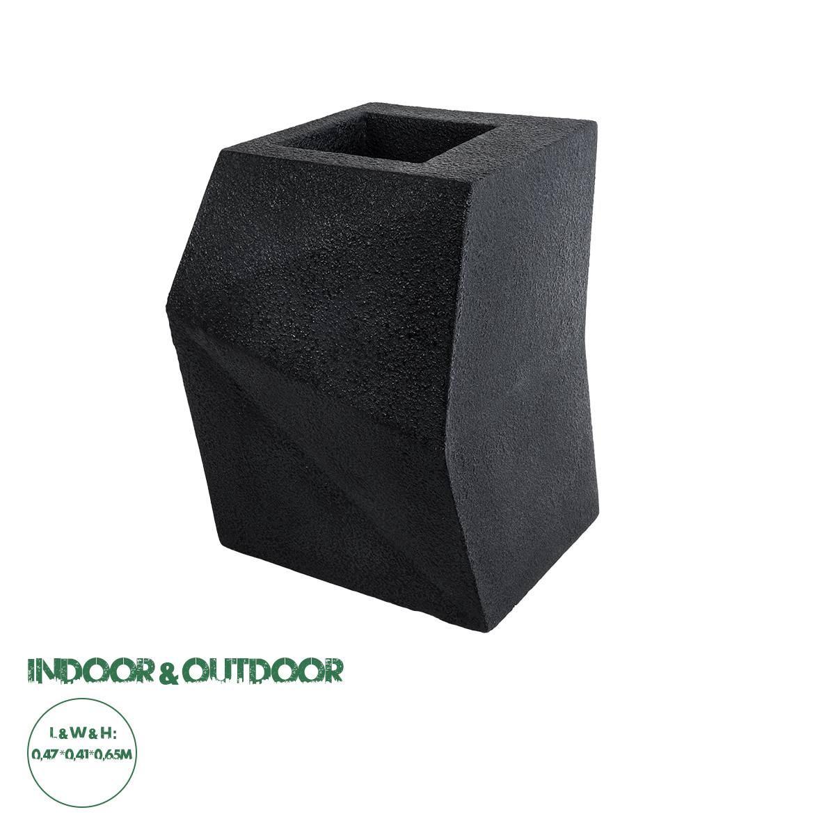 20788 GloboStar® Artificial Garden CAMDEN 20788 Επιδαπέδιο Πολυεστερικό Τσιμεντένιο Κασπώ Γλάστρα – Flower Pot Μαύρο Μ47 x Π43 x Υ66cm 20788 GloboStar® Artificial Garden CAMDEN 20788 Επιδαπέδιο Πολυεστερικό Τσιμεντένιο Κασπώ Γλάστρα – Flower Pot Μαύρο Μ47 x Π43 x Υ66cm