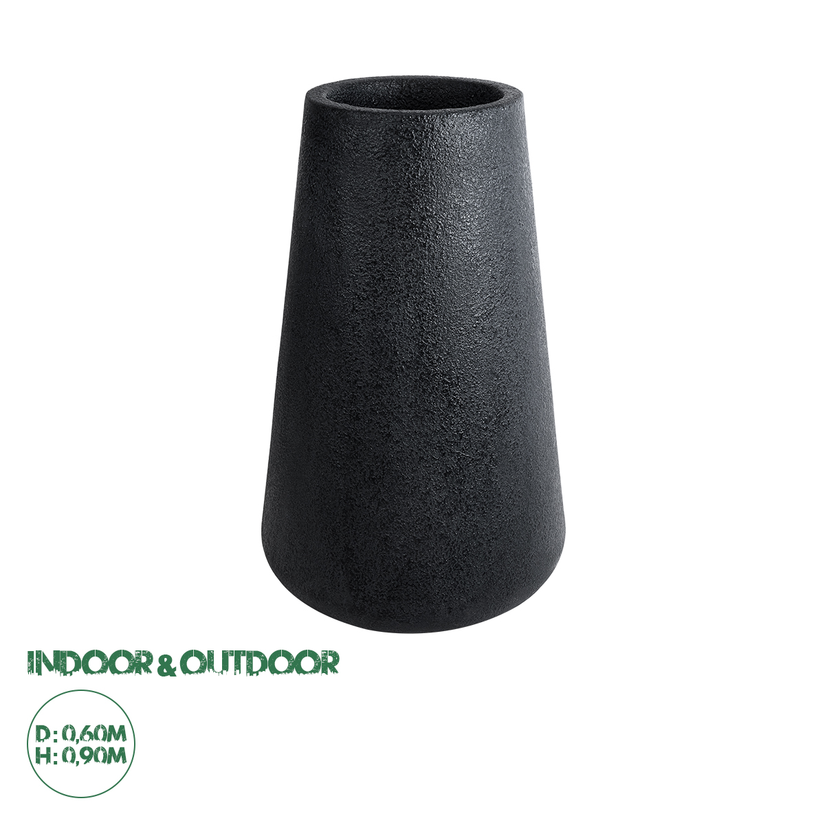 20790 GloboStar® Artificial Garden SOHO 20790 Επιδαπέδιο Πολυεστερικό Τσιμεντένιο Κασπώ Γλάστρα – Flower Pot Μαύρο Φ60 x Υ90cm 20790 GloboStar® Artificial Garden SOHO 20790 Επιδαπέδιο Πολυεστερικό Τσιμεντένιο Κασπώ Γλάστρα – Flower Pot Μαύρο Φ60 x Υ90cm