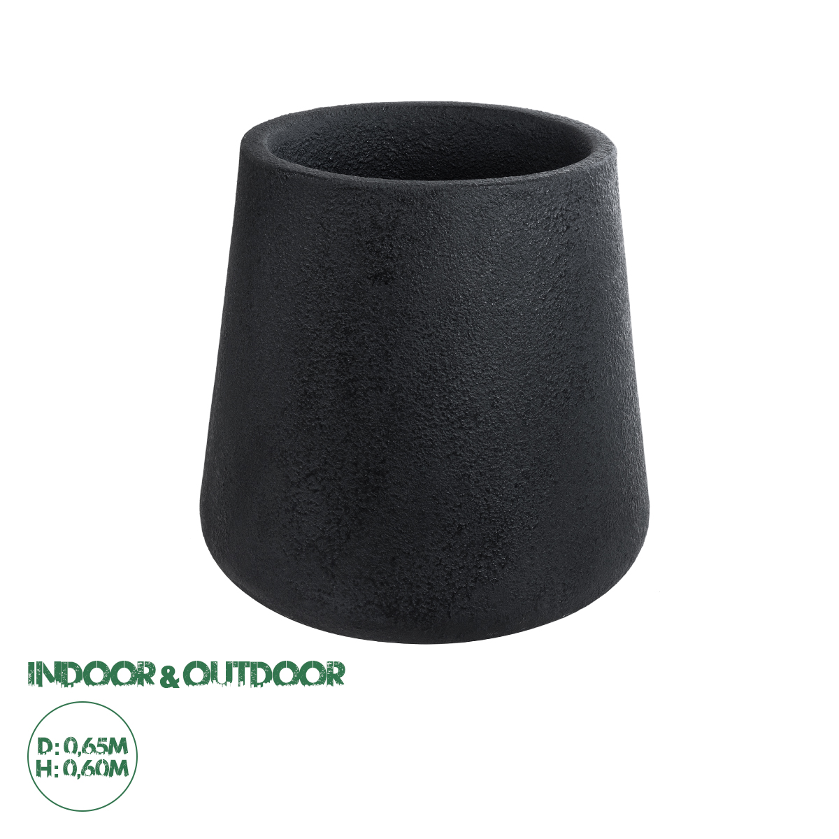 20791 GloboStar® Artificial Garden SOHO 20791 Επιδαπέδιο Πολυεστερικό Τσιμεντένιο Κασπώ Γλάστρα – Flower Pot Μαύρο Φ65 x Υ60cm 20791 GloboStar® Artificial Garden SOHO 20791 Επιδαπέδιο Πολυεστερικό Τσιμεντένιο Κασπώ Γλάστρα – Flower Pot Μαύρο Φ65 x Υ60cm