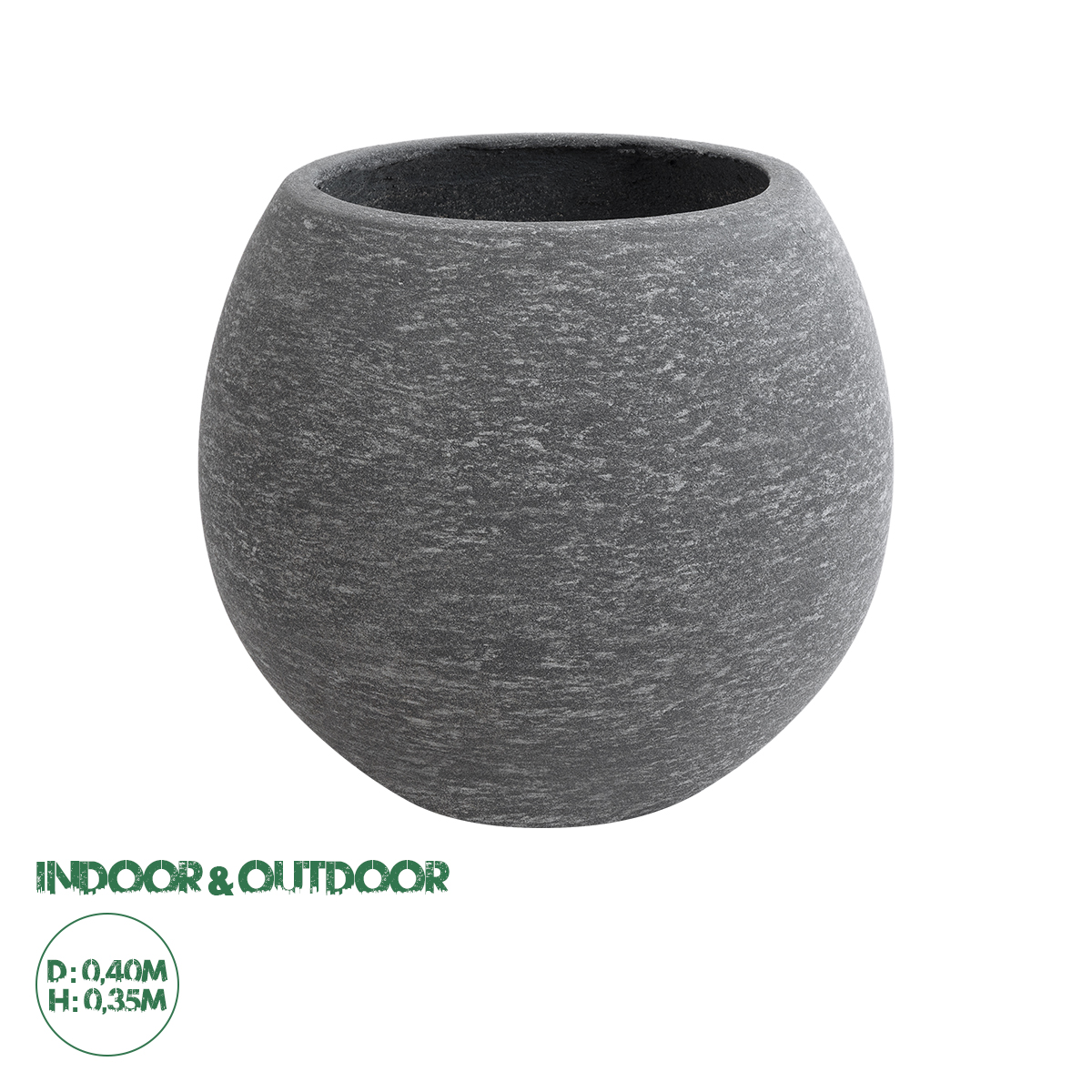 20797 GloboStar® Artificial Garden COLUMBIA 20797 Επιδαπέδιο Πολυεστερικό Τσιμεντένιο Κασπώ Γλάστρα – Flower Pot Γκρι Φ40 x Υ35cm 20797 GloboStar® Artificial Garden COLUMBIA 20797 Επιδαπέδιο Πολυεστερικό Τσιμεντένιο Κασπώ Γλάστρα – Flower Pot Γκρι Φ40 x Υ35cm