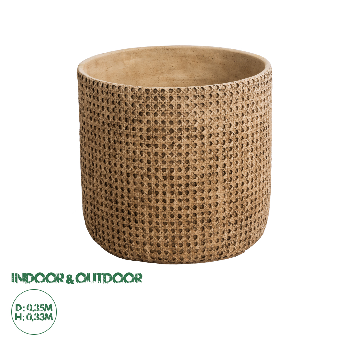 20800 GloboStar® Artificial Garden GIUSEPPE 20800 Διακοσμητικό Πολυεστερικό Τσιμεντένιο Κασπώ Γλάστρα – Flower Pot Καφέ Φ35 x Υ33cm 20800 GloboStar® Artificial Garden GIUSEPPE 20800 Διακοσμητικό Πολυεστερικό Τσιμεντένιο Κασπώ Γλάστρα – Flower Pot Καφέ Φ35 x Υ33cm