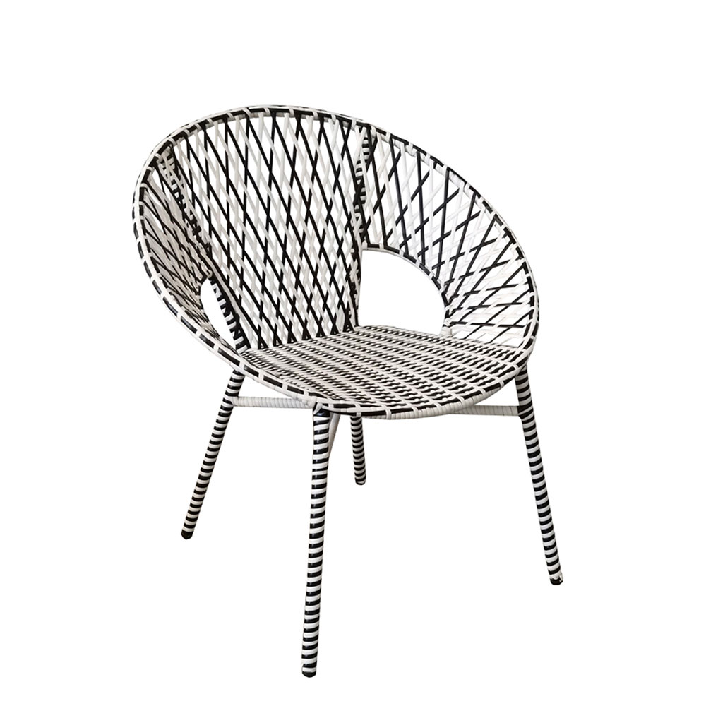 Liberta GRANADA ΚΑΡΕΚΛΑ ΜΑΥΡΟ ΛΕΥΚΟ 76x65xH82cm 76x65xH82cm 22-0077