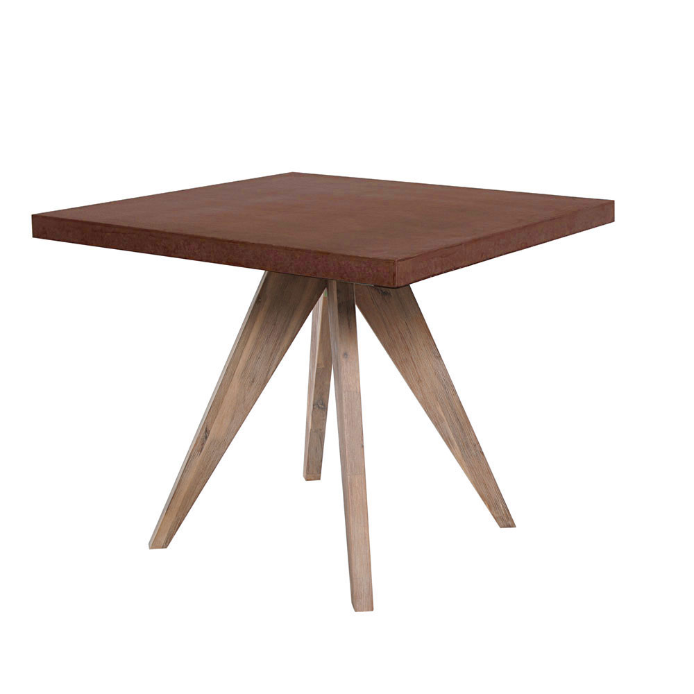 Liberta POMPEI ΤΡΑΠΕΖΙ RUST RED 90x90xH74,5cm 90x90xH74,5cm 22-0234