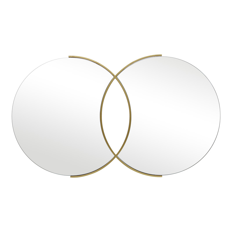 Intrahome Καθρέπτης διπλός Miryata Intrahome μέταλλο σε χρυσή απόχρωση 105x3x60εκ | SKU: INTRAPA-344111147