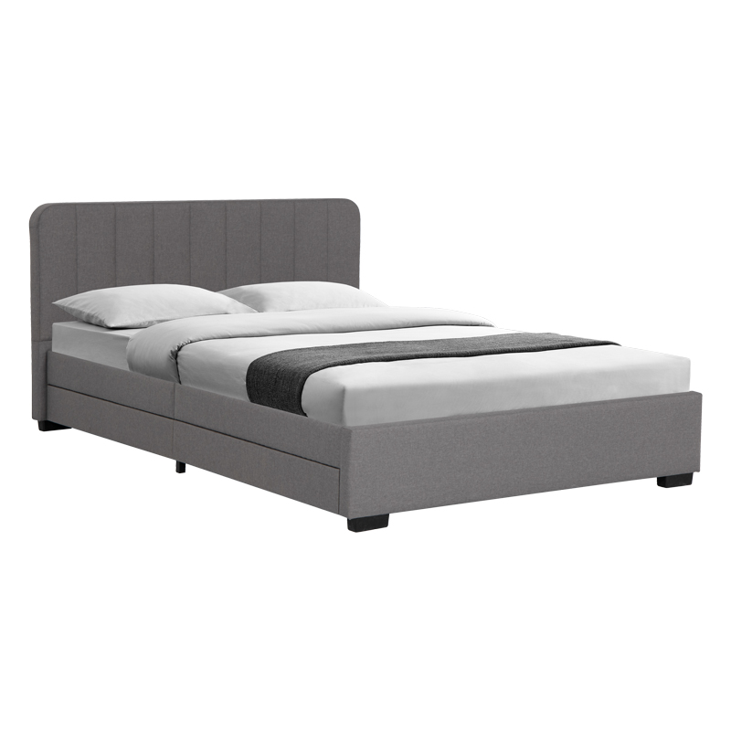 Intrahome Κρεβάτι Veloty Intrahome ύφασμα ανθρακί με συρτάρια 150x200εκ | SKU: INTRAPA-345111125